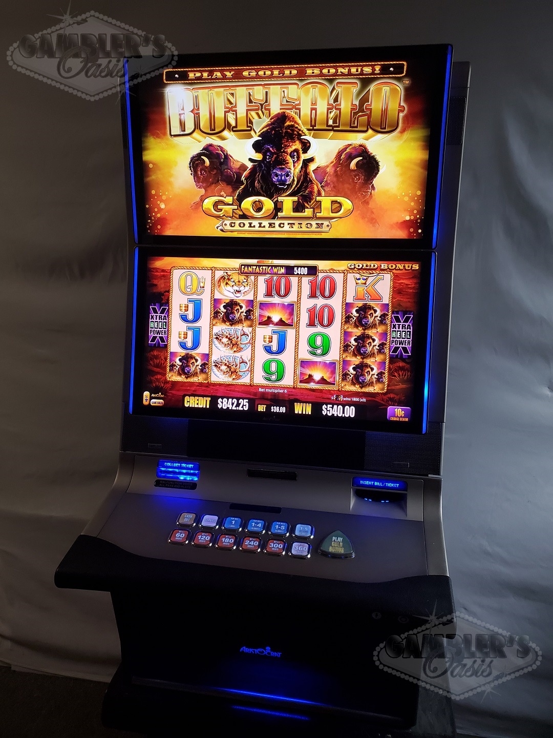 ARISTOCRAT BUFFALO GOLD COLLECTION HELIX VIDEO SLOT MACHINE For