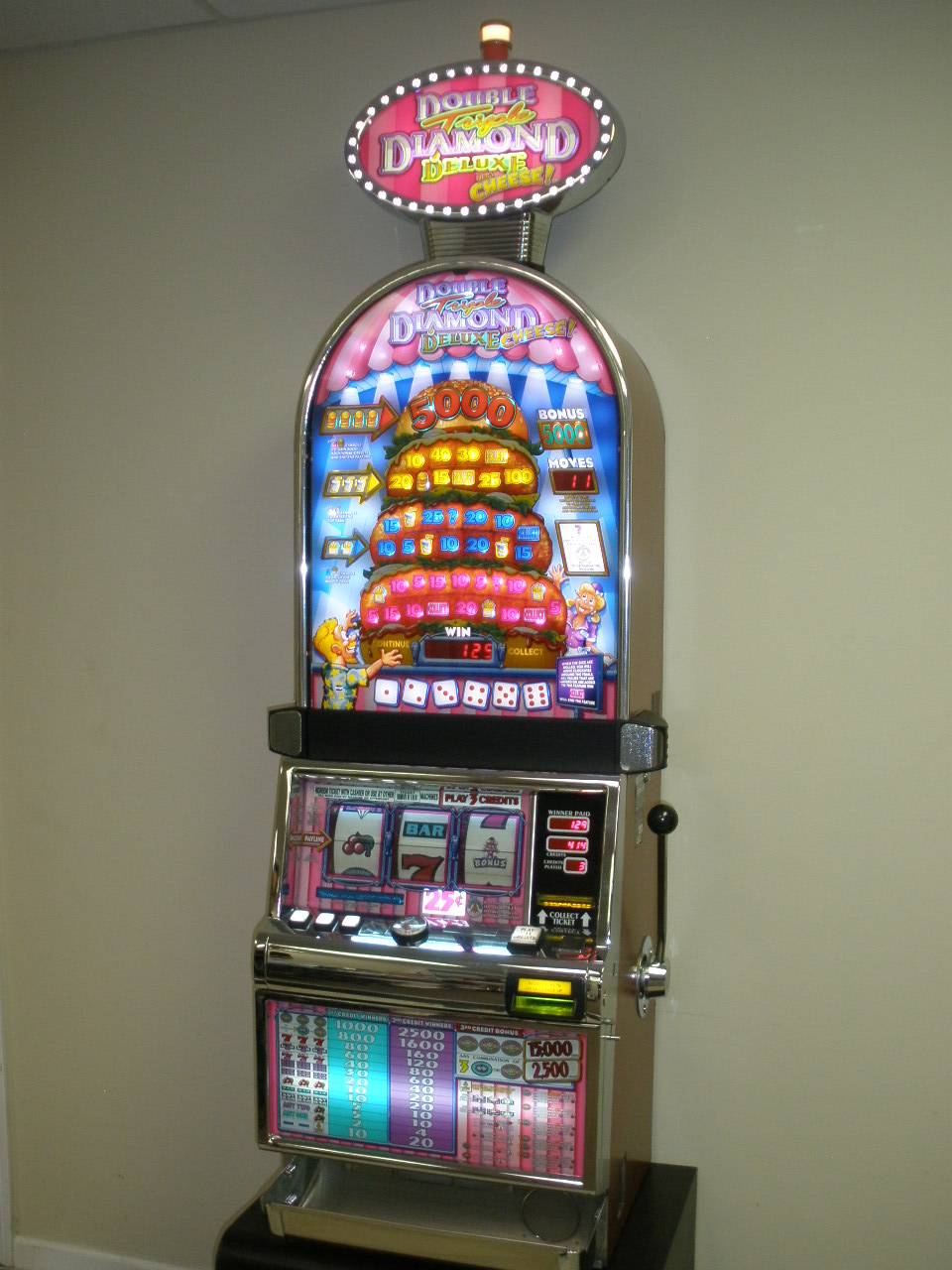 IGT TRIPLE DOUBLE DIAMOND DELUXE WITH CHEESE BARCREST S2000 SLOT