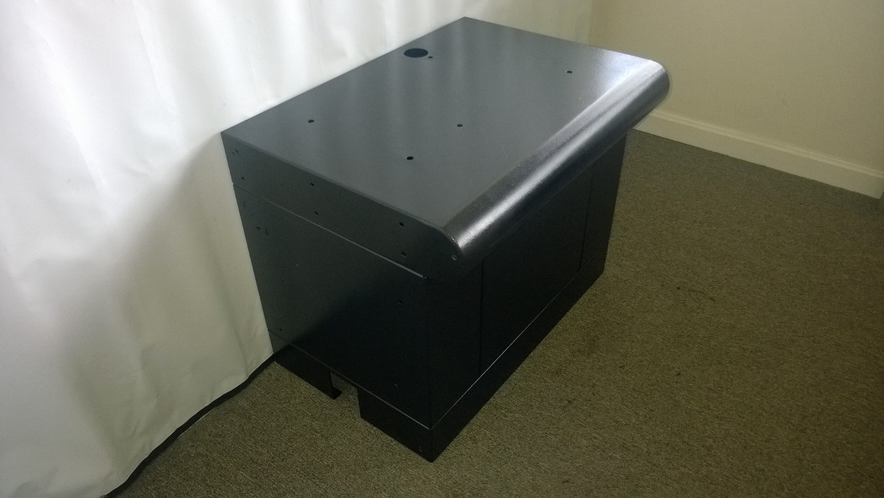 BLACK METAL LARGER BULL NOSE SLOT MACHINE STAND - BASE - SINGLE DOOR  - 