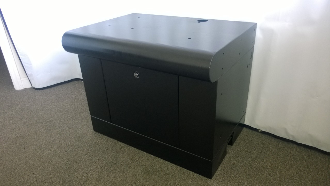 BLACK METAL LARGER BULL NOSE SLOT MACHINE STAND - BASE - SINGLE DOOR  - 
