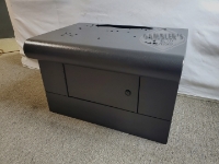 BLACK ORIGINAL SINGLE DOOR METAL BULL NOSE SLOT MACHINE STAND - BASE WITH LOCK & KEY 