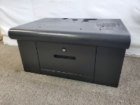 BLACK SHORT BULL NOSE SINGLE DOOR METAL  SLOT MACHINE STAND - BASE WITH LOCK & KEY 