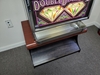 BULL NOSE SLOT MACHINE STAND - BASE WITH SOLID WOOD FOOTREST & WOODGRAIN FINISH - 28" WIDE - 
