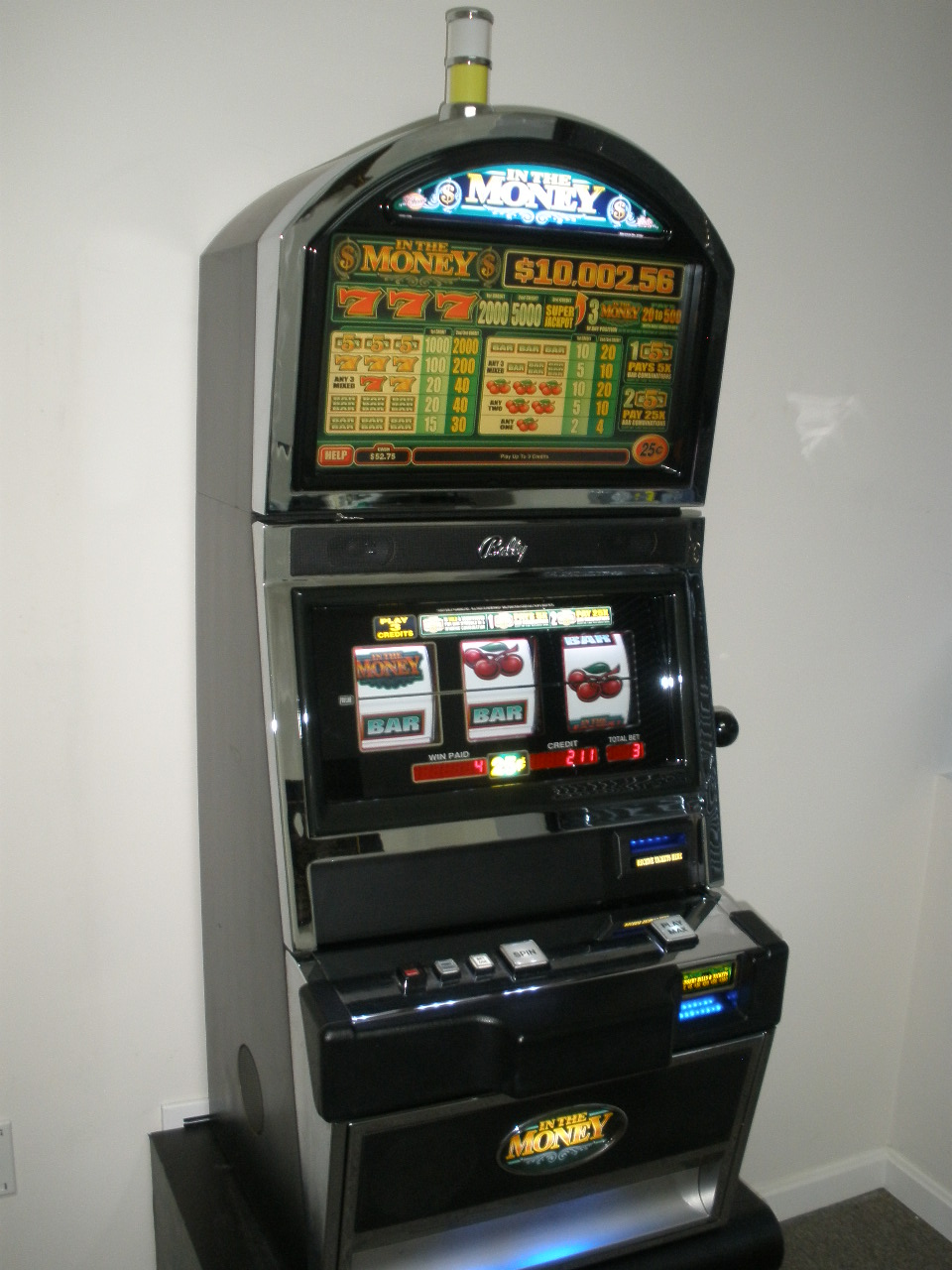 Bally In The Money Three Reel Progressive S9000 Slot Machine with Top ...
