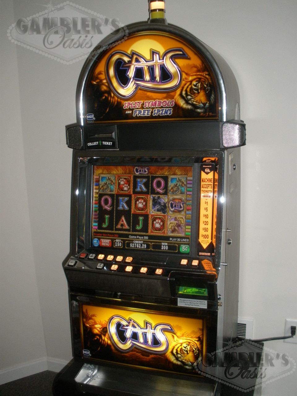 IGT CATS VIDEO SLOT MACHINE WITH LCD TOUCHSCREEN MONITOR For Sale ...
