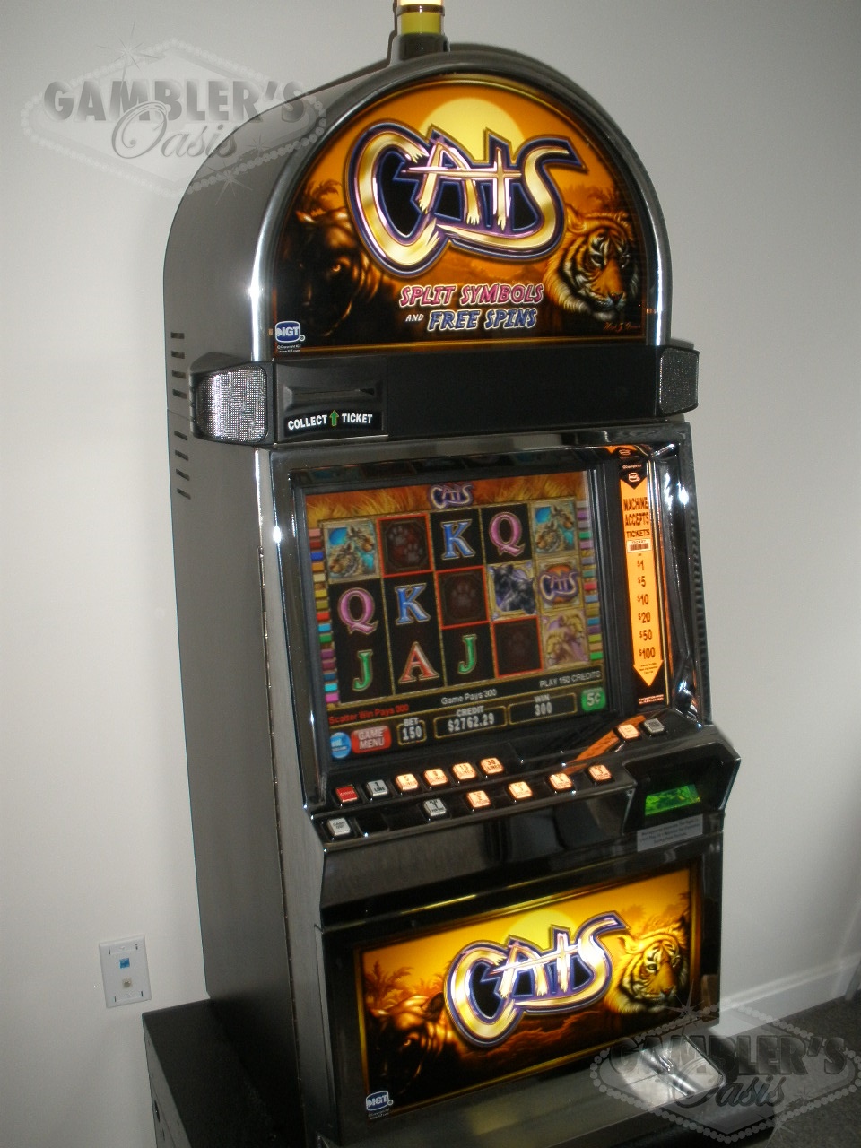 IGT CATS VIDEO SLOT MACHINE WITH LCD TOUCHSCREEN MONITOR For Sale ...