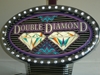 IGT DOUBLE DIAMOND FLAT TOP S2000 SLOT MACHINE with HARRAH'S SLOT TOURNAMENT BOTTOM and LIGHTED TOPPER - 