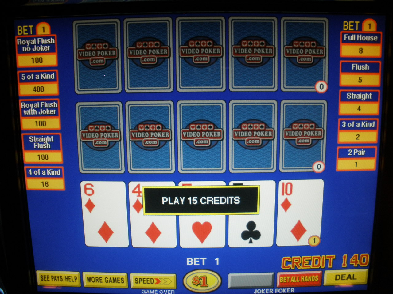 IGT UNIVERSAL Slant-Top Game King Video Poker & More Machine (71 Games In  One) (Multiple Coin-play Included)
