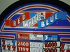 IGT RED, WHITE AND BLUE S2000 SLOT MACHINE WITH QUARTER COIN HANDLING - 