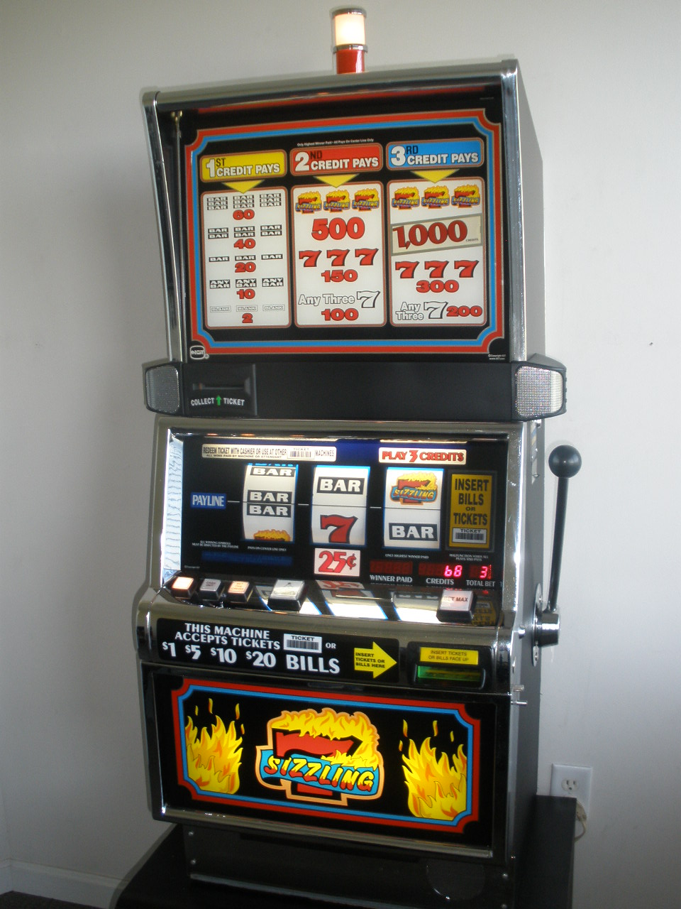 Sizzling Sevens Slot Machine For Sale