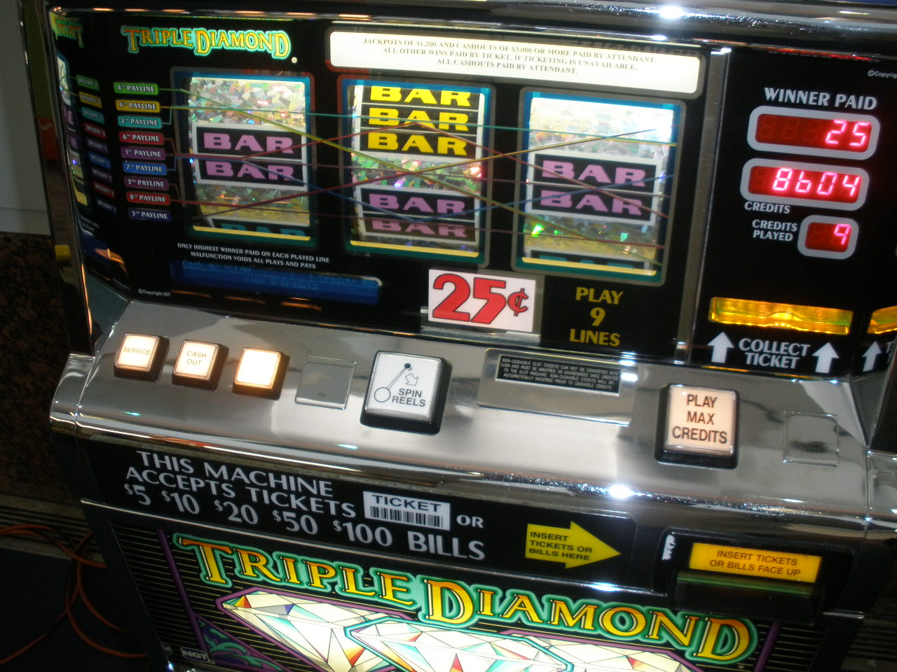 Triple Diamond Deluxe Slot Machine Parts