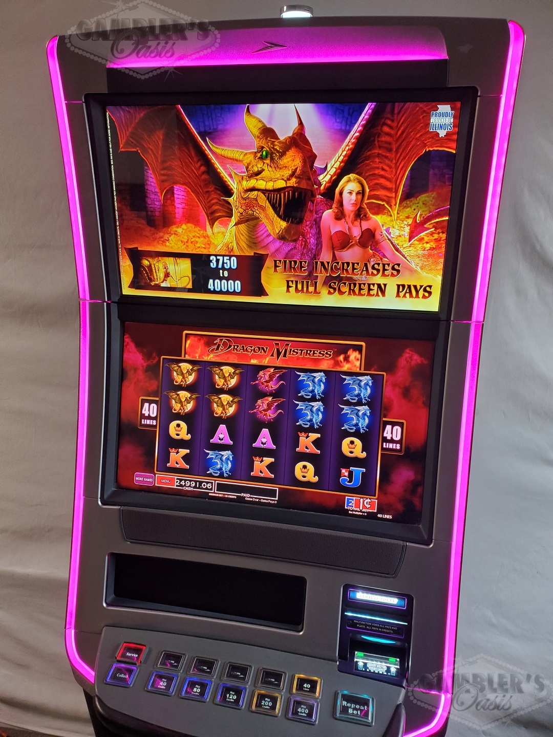 WMS BLADE GAME CHEST WITH JOHNNY CASH, BIER HAUS, RETURN FROM THE PLANET MOOLAH AND MORE MULTI GAME BB3 VIDEO SLOT MACHINE - 