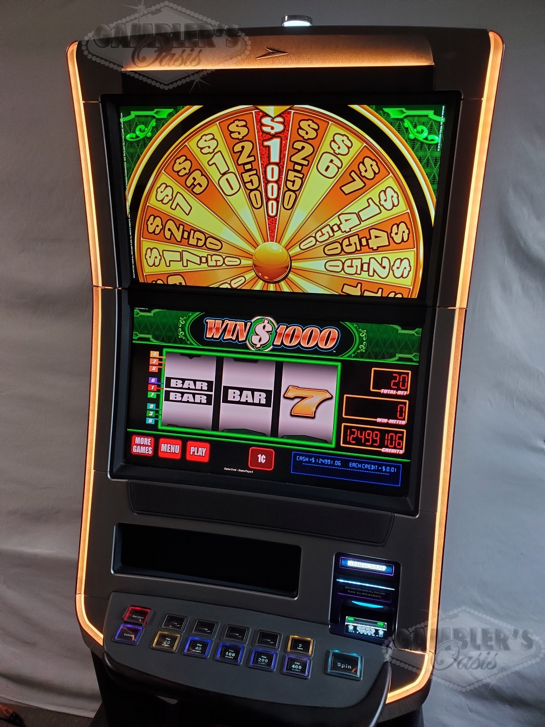 WMS BLADE GAME CHEST WITH JOHNNY CASH, BIER HAUS, RETURN FROM THE PLANET MOOLAH AND MORE MULTI GAME BB3 VIDEO SLOT MACHINE - 