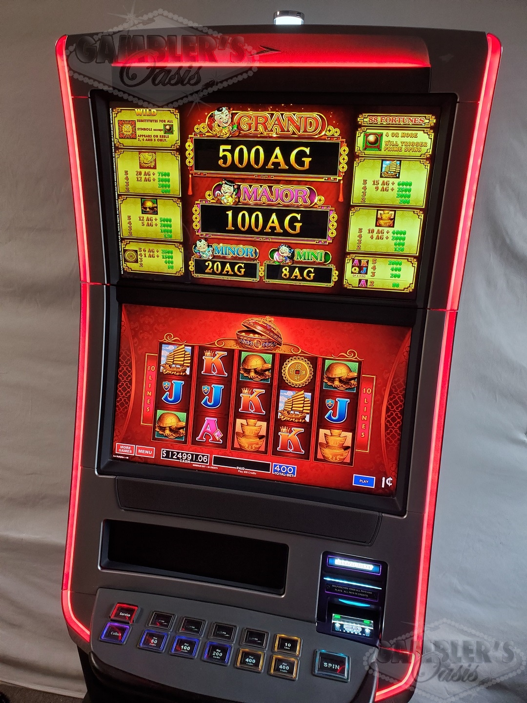 WMS BLADE GAME CHEST WITH JOHNNY CASH, BIER HAUS, RETURN FROM THE PLANET MOOLAH AND MORE MULTI GAME BB3 VIDEO SLOT MACHINE - 