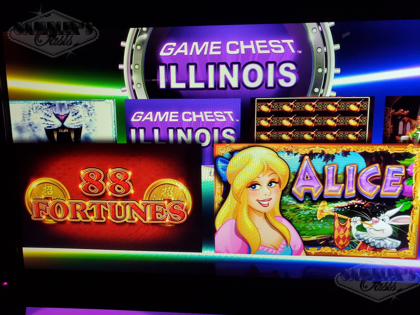 WMS BLADE GAME CHEST WITH JOHNNY CASH, BIER HAUS, RETURN FROM THE PLANET MOOLAH AND MORE MULTI GAME BB3 VIDEO SLOT MACHINE - 