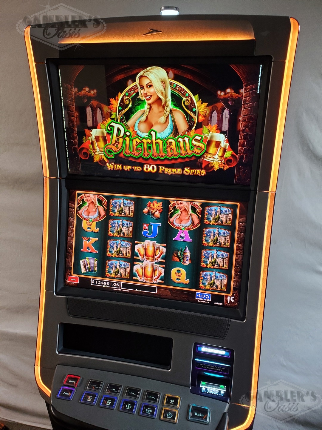 WMS BLADE GAME CHEST WITH JOHNNY CASH, BIER HAUS, RETURN FROM THE PLANET MOOLAH AND MORE MULTI GAME BB3 VIDEO SLOT MACHINE - 