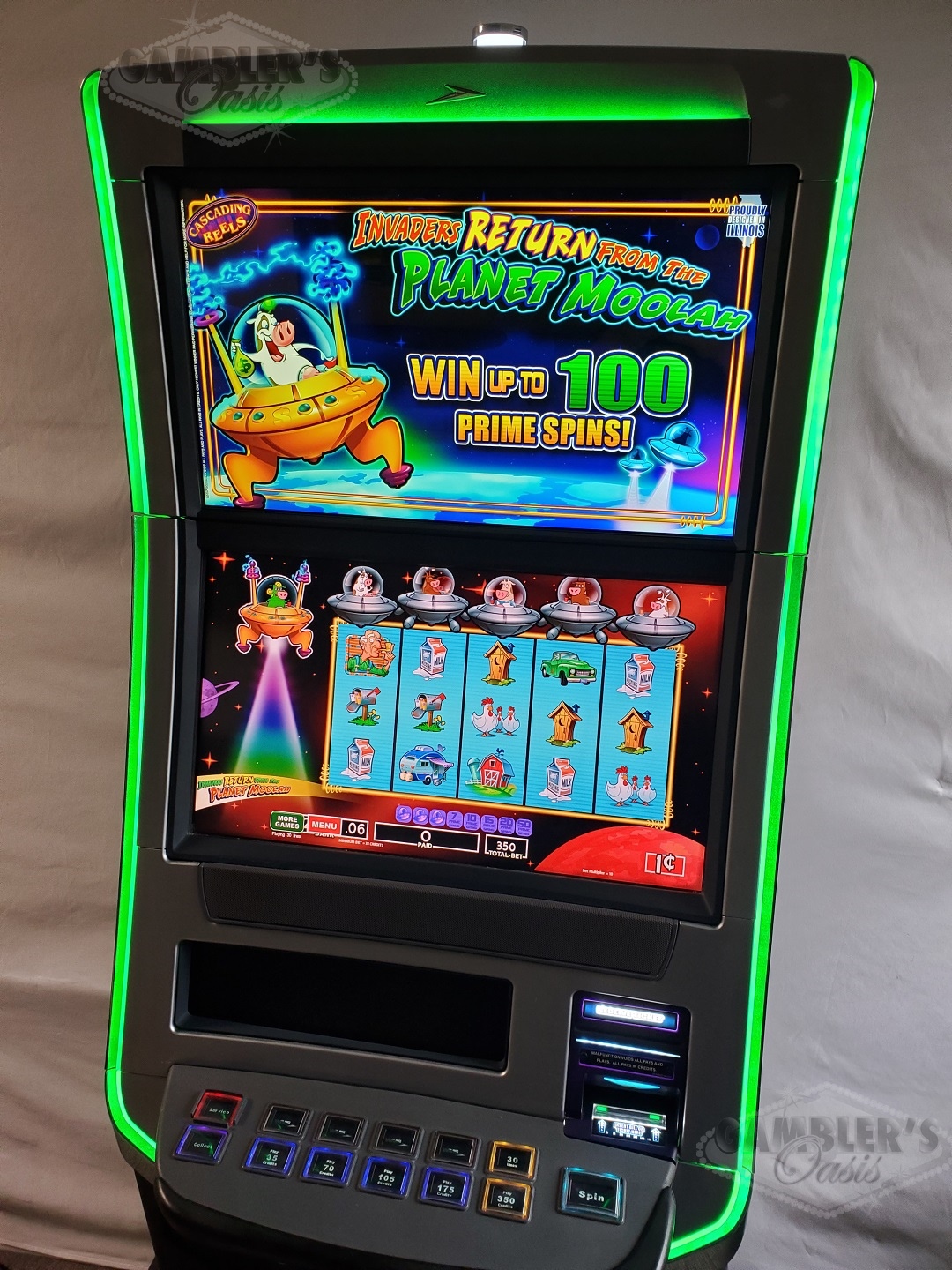 WMS BLADE GAME CHEST WITH JOHNNY CASH, BIER HAUS, RETURN FROM THE PLANET MOOLAH AND MORE MULTI GAME BB3 VIDEO SLOT MACHINE - 