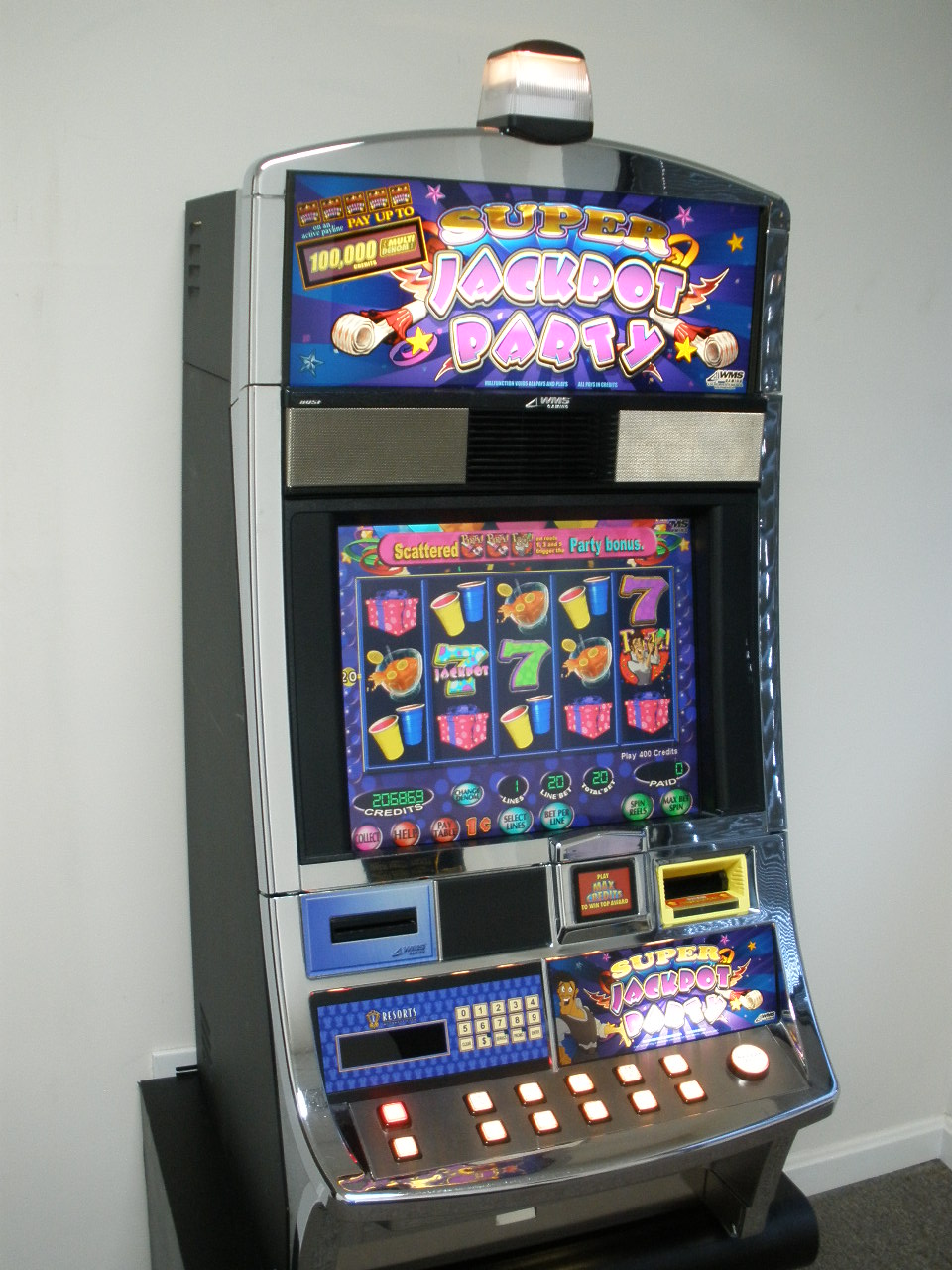 WMS Super Jackpot Party Video Slot Machine For Sale • Gambler's Oasis USA